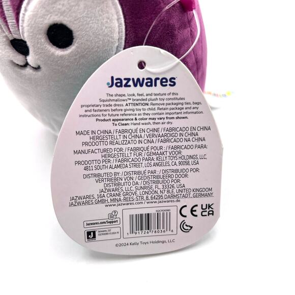 Tundra, husky dog squishmallow 5" purple & white plush/stuffed animal NWT - Picture 3 of 9